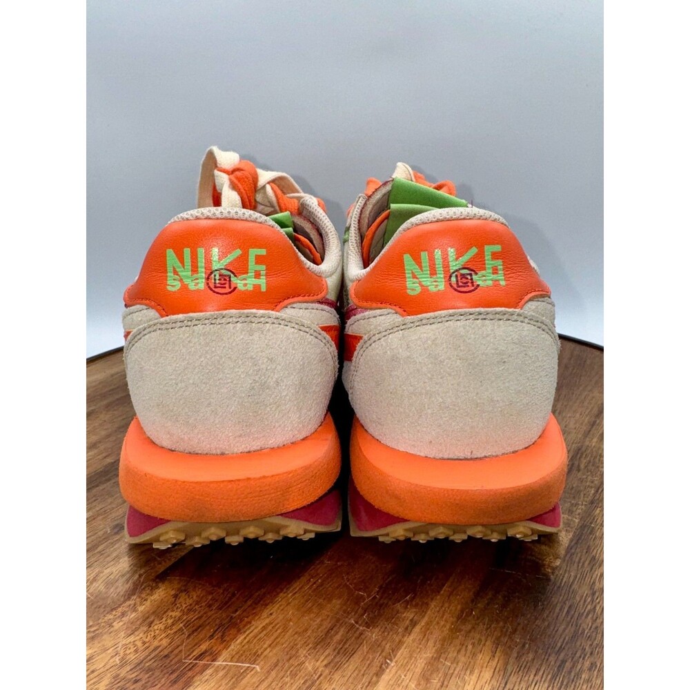 NIKE LDWaffle Net Sacai Mens 8 Orange Blaze Clot Running Shoe Trainer DH1347-100 - Picture 5 of 11